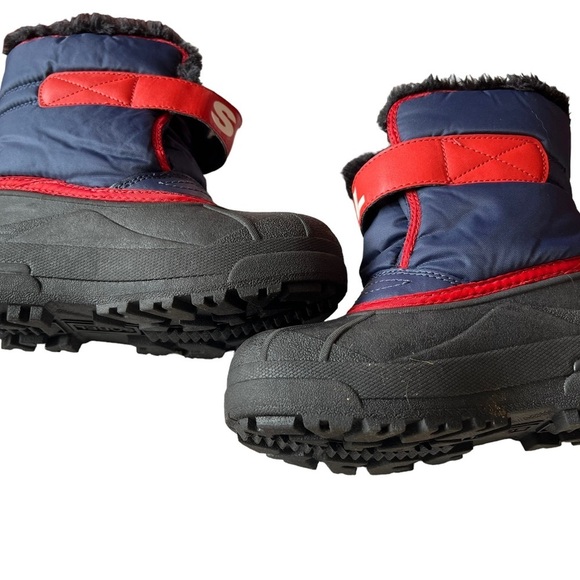 NWT Sorel Blue & Red Children Snow Commanders Boots 13 - Picture 3 of 5